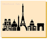 Paris Skyline  Stencil 5in x 4in