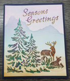 Glitzcraft Card with Deer and trees 