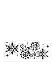 Silent Night Snowflake Stencil - size DL