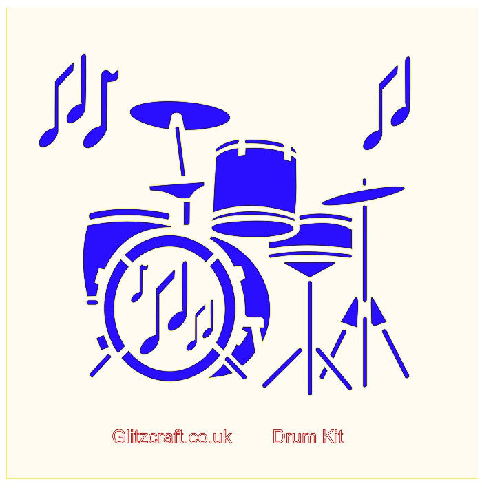 Drum Kit Stencil Glitzcraft