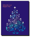 Elegant Tree 5in x 4in, Stencils- Glitzcraft