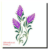 FLower Group 3, Stencils- Glitzcraft Celosia Stencil