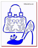 Handbag n Shoe (12.5 x 15cm), Stencils- Glitzcraft