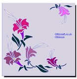 Mylar stencil of  Hibiscus