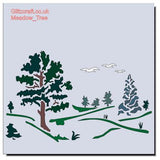 Meadow Trees Stencil
