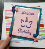 Magical Unicorn Birthday Stencil