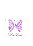 Butterfly roses with love stencil