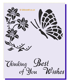 CLEARANCE - Butterfly Sentiments Stencil