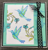 Hummingbird Stamp and Stencil A5 Set