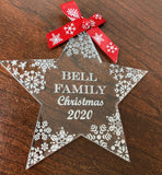 Star Acrylic Bauble - personalised