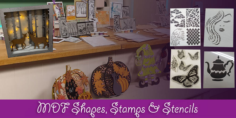 MDF Shapes Stamps and Stencils